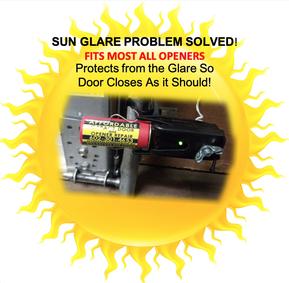 Garage Door Sun Shade - Sun Shield for Garage Door Sensors